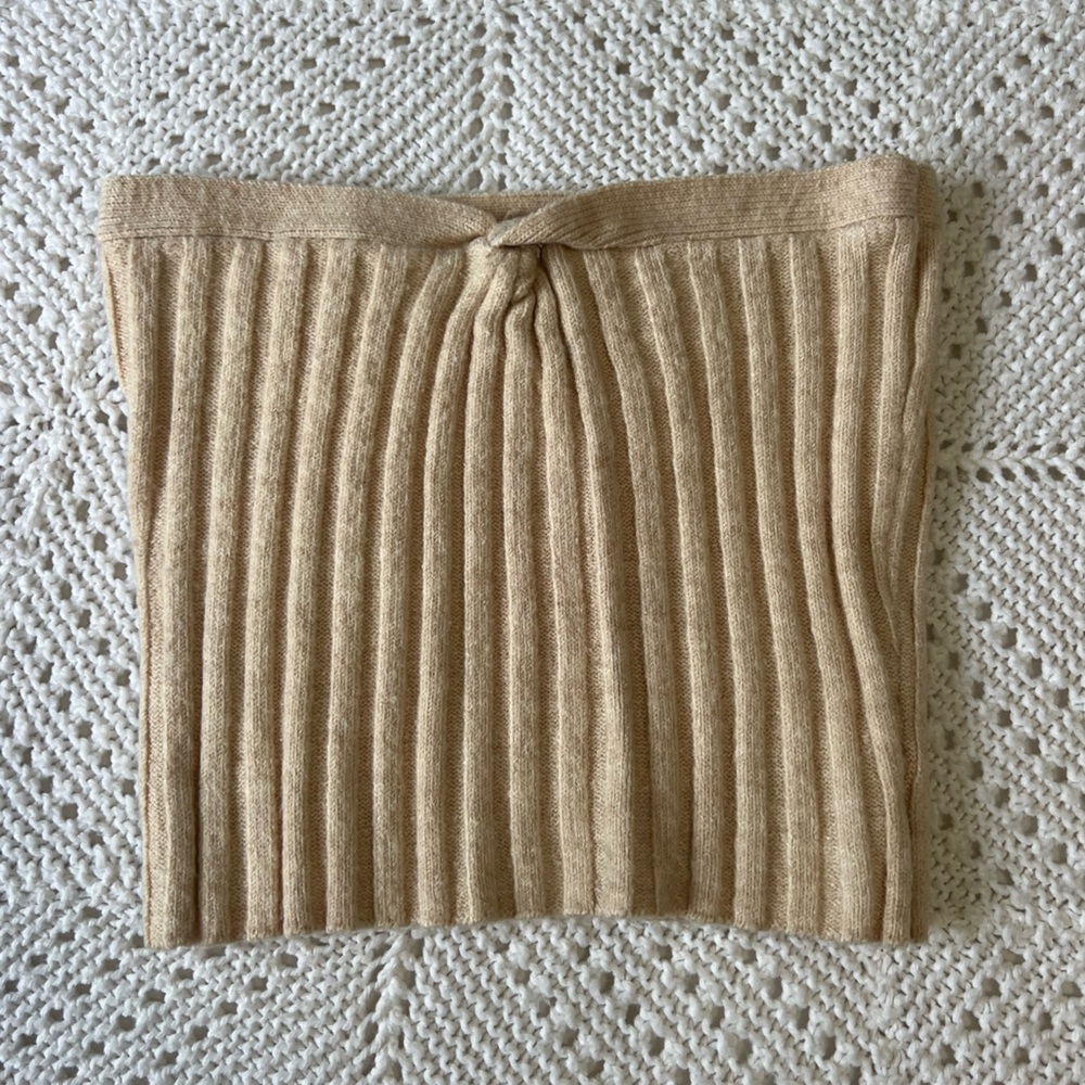 Strapless sweater top